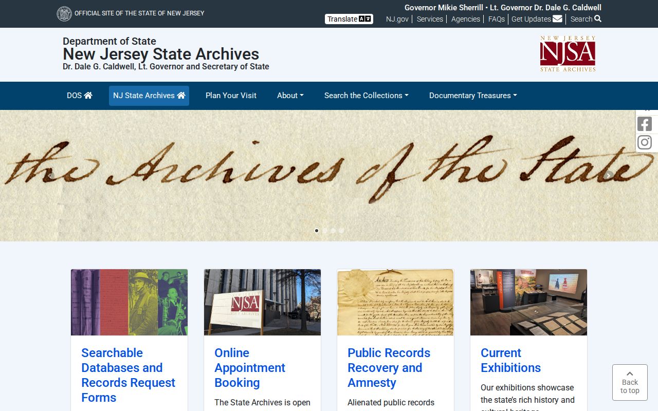 Brick Township city directory research fallback at the New Jersey State Archives