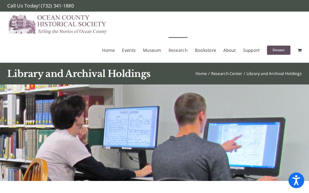 Brick Township city directory research holdings at the Ocean County Historical Society Data Center